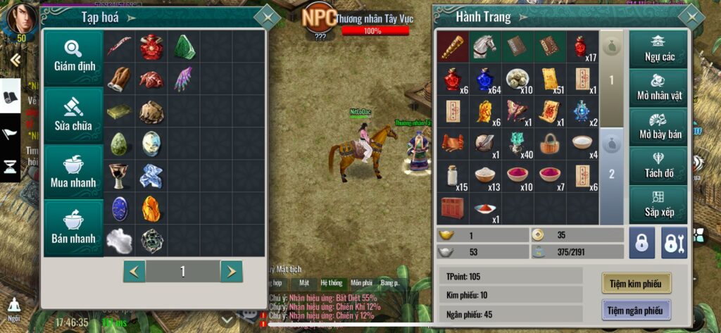 Vị trí thương nhân tây vực võ lâm 2