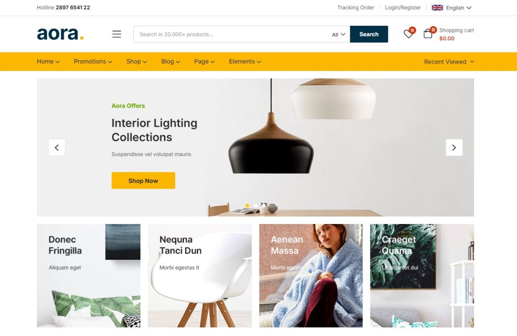 Giới thiệu về Theme Aora