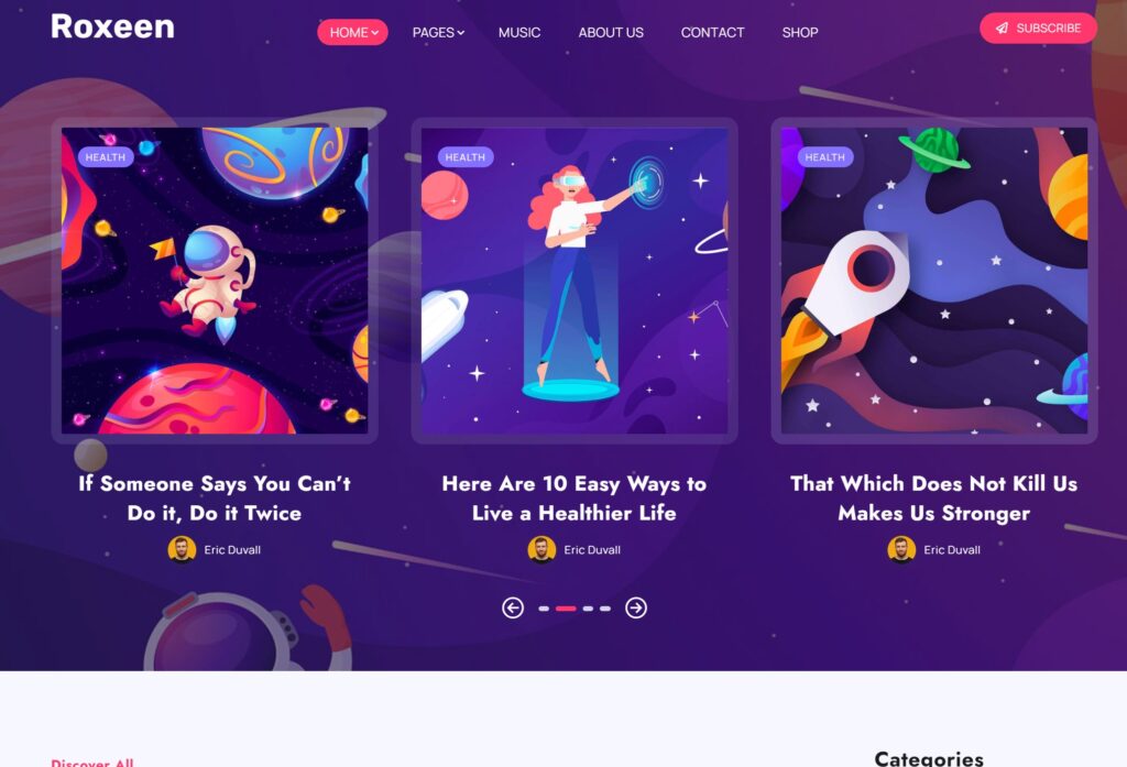 Tính Năng Nổi Bật Của Theme Roxeen WordPress