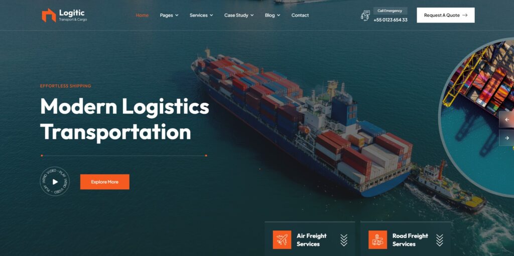 Theme Logitic WordPress