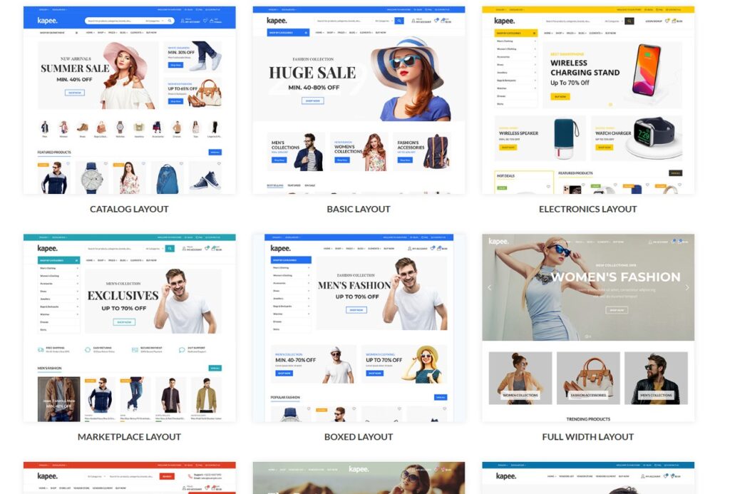 Giới thiệu chung về Theme Kapee