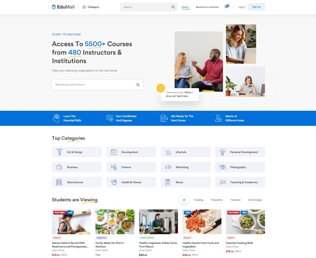 Theme EduMall WordPress