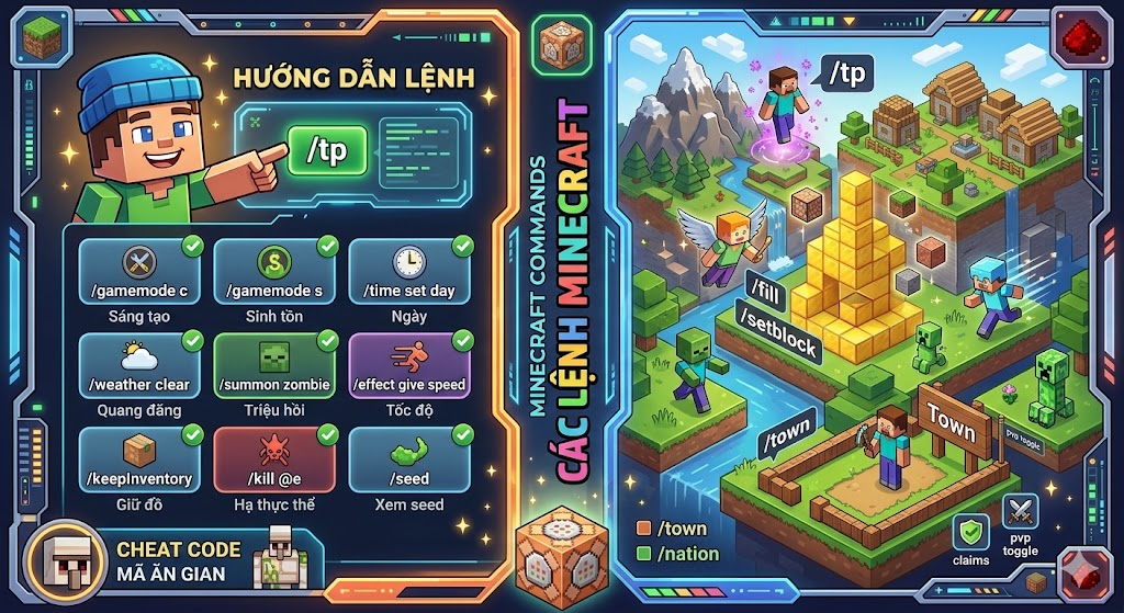 Các Lệnh Trong Minecraft