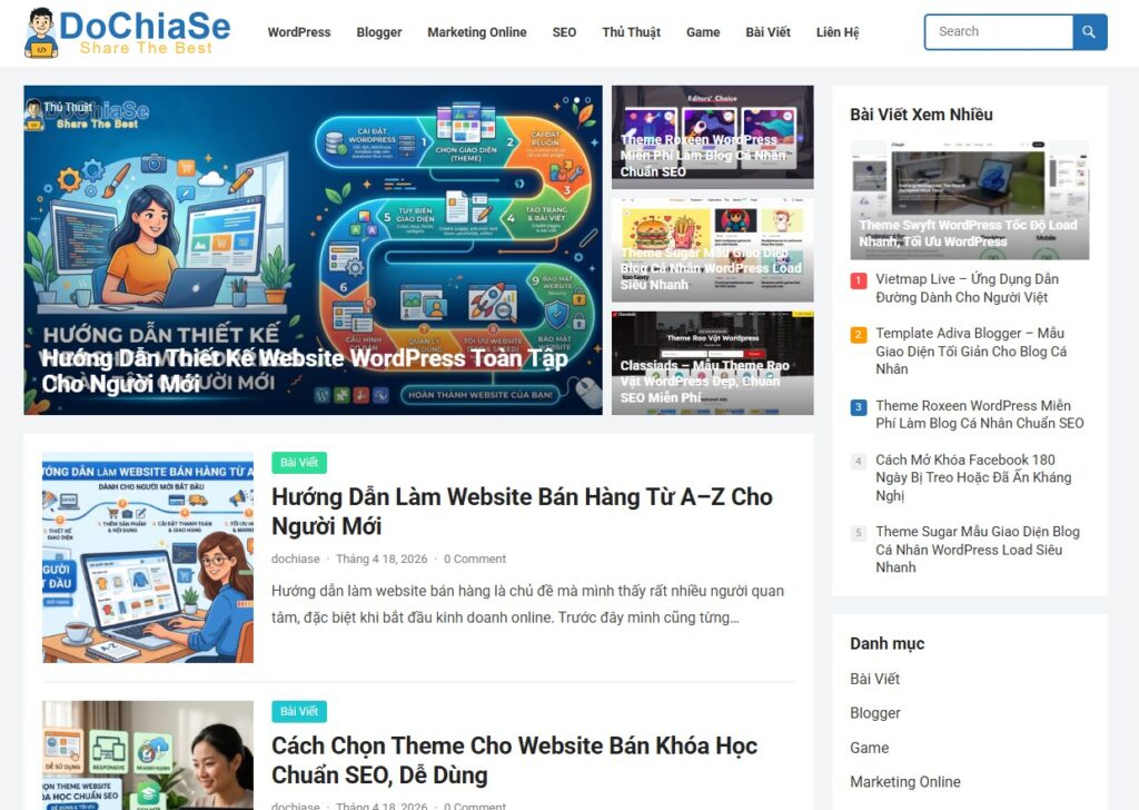 Vì sao mình chọn Theme Blogsite Pro?