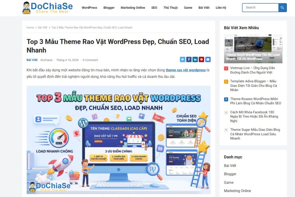 Khi nào nên chọn Theme Blogsite Pro?