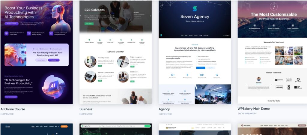 Thư viện demo đa dạng