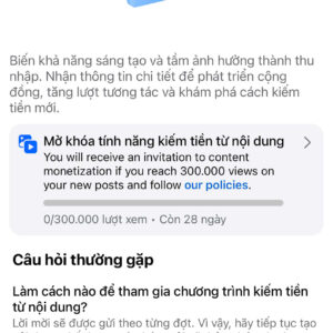 Cách khắc phục khi bị mất form bật kiếm tiền nội dung facebook